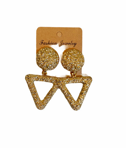 De$igner Girl Triangle Gold Earrings