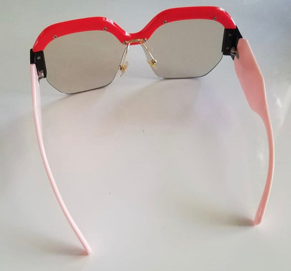 Pink & Red Oversized Glasses
