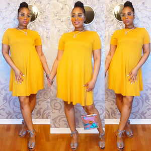 Easy Breezy Dress - Mustard