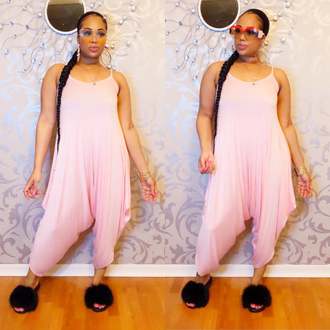 Hammer Time Jumpsuit - Baby Pink