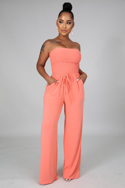 Hump Day Jumpsuit- Coral