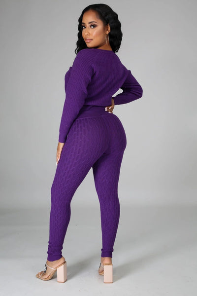 Amanda Legging Set - Purple