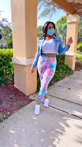 Tie Dye Jogger And Mask Set