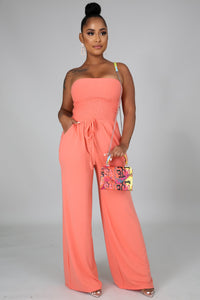 Hump Day Jumpsuit- Coral