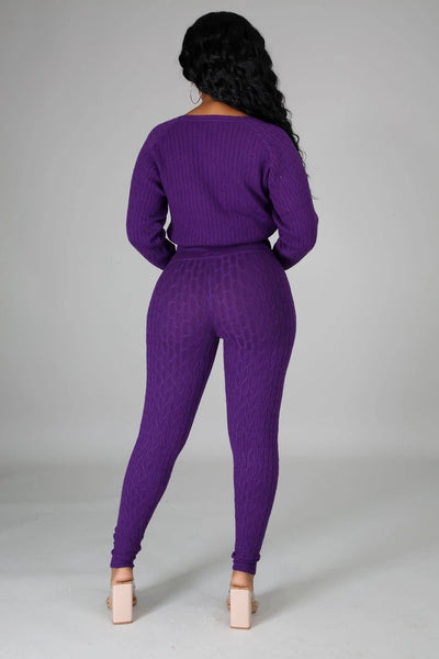 Amanda Legging Set - Purple