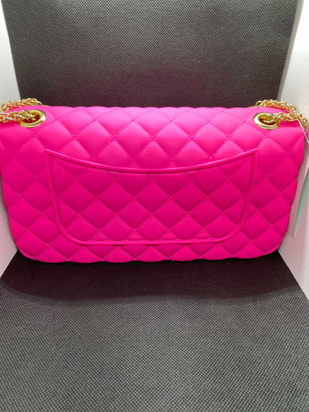 Jelly Crossbody Bag Large - Hot Pink
